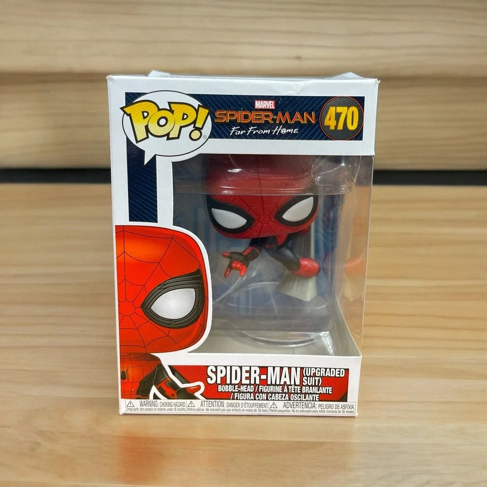 Lot Of 2 Funko Pop! Marvel Spider-Man Vinyl Figures #397 & #470 Bobble Heads‎